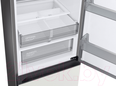 Холодильник с морозильником Samsung RB34A7B4F35/WT
