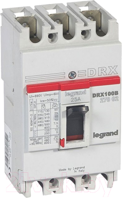 Выключатель автоматический Legrand DRX 125/25A 3P 10KA / 27002