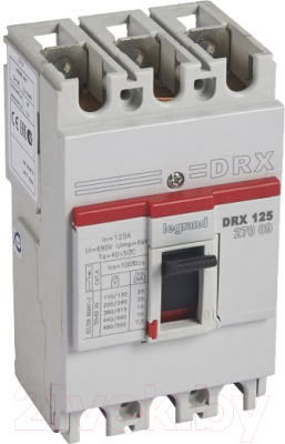 Выключатель автоматический Legrand DRX 125/125A 3P 10kA / 27009