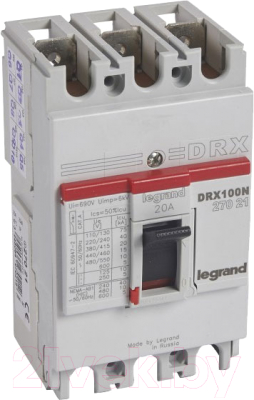 Выключатель автоматический Legrand DRX 125/20A 3P 20KA / 27021
