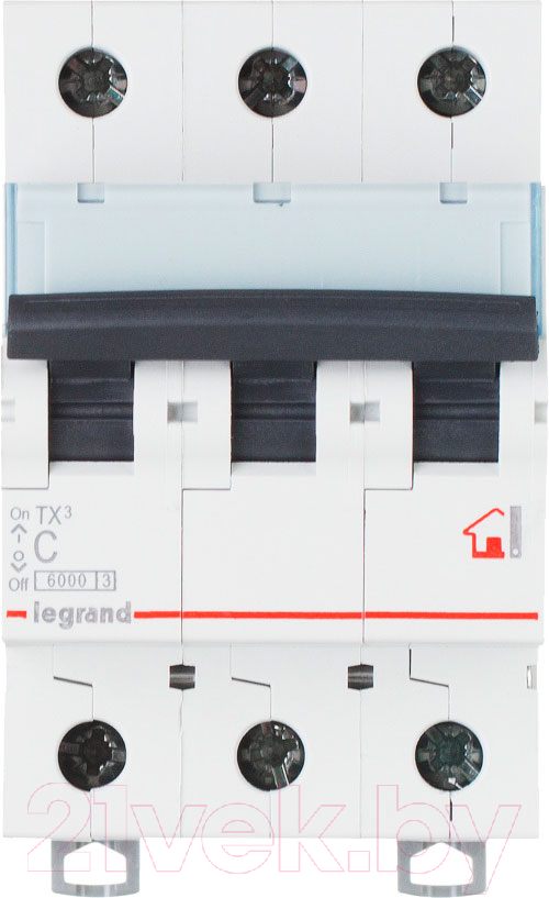 Выключатель автоматический Legrand TX3 3P C 6A 10kA 3M / 403941