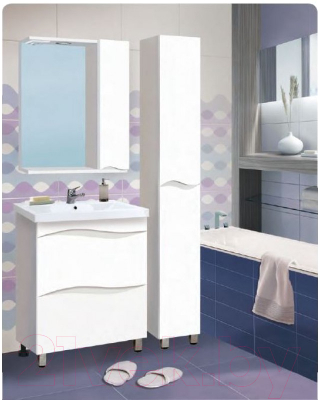 Шкаф с зеркалом для ванной Vako Аква 700 / 18198