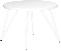 Обеденный стол Millwood Женева 2 Л D110 / 110x110x75 (белый/металл белый) - 