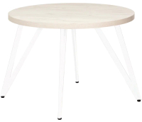 Обеденный стол Millwood Женева 2 Л D110x75 (дуб белый Craft/металл белый) - 