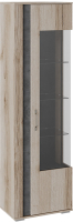 Шкаф-пенал с витриной ТриЯ Брайтон ТД-329.07.25 (камень/дуб делано) - 