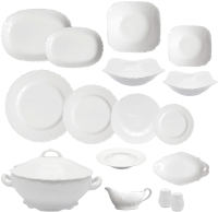 Набор столовой посуды Cmielow i Chodziez Rococo / 0002-204603A (белый) - 