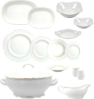 Набор столовой посуды Cmielow i Chodziez Rococo/ 3604-204603A (золотая линия) - 