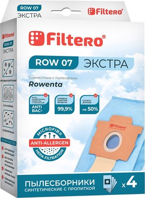 Комплект пылесборников для пылесоса Filtero Экстра ROW 07 (4шт) - 