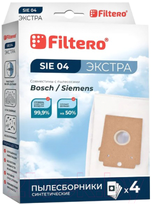 Комплект пылесборников для пылесоса Filtero Экстра SIE 04 (4шт)