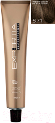 Крем-краска для волос Farcom Expertia Professionel 6.71 (100мл, темно-русый коричнево-пепельный)