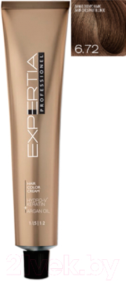 Крем-краска для волос Farcom Expertia Professionel 6.72 (100мл, темно-русый коричнево-фиолетовый)