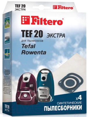 Комплект пылесборников для пылесоса Filtero Экстра TEF 20 (4шт)