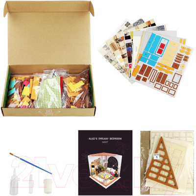 Изображение товара Кукольный домик Robotime Румбокс. Спальня / DG107