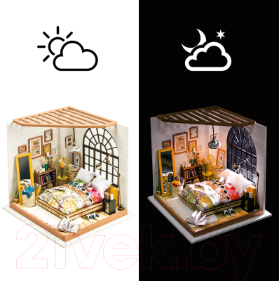 Изображение товара Кукольный домик Robotime Румбокс. Спальня / DG107