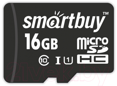 Карта памяти SmartBuy MicroSDHC (Class 10) 16GB (SB16GBSDCL10-00)