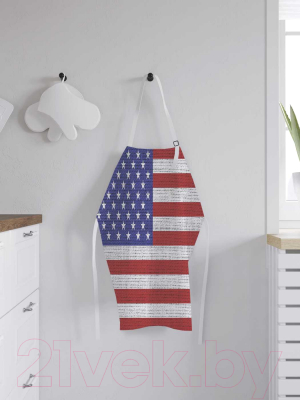 Кухонный фартук JoyArty Вышитый американский флаг / ap-10162