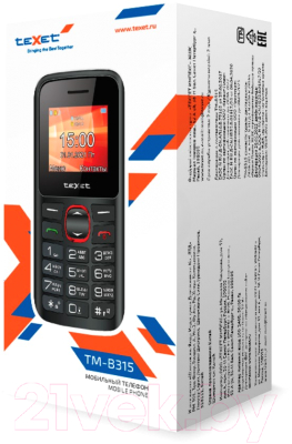 Мобильный телефон Texet TM-B315 (черный)