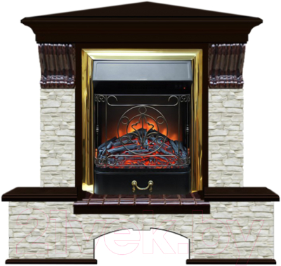 

Каминокомплект Glenrich, Бостон К Majestic Brass угловой