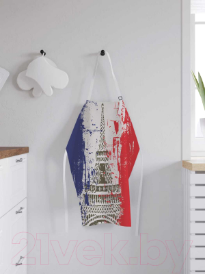 Кухонный фартук JoyArty Эйфелева башня на флаге Франции / ap-15469