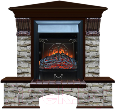 

Каминокомплект Glenrich, Бостон К Majestic Black угловой