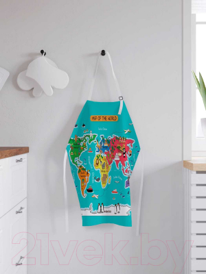 Кухонный фартук JoyArty Детская карта мира / ap-37436572V1