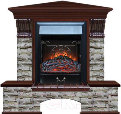 

Каминокомплект Glenrich, Бостон К Majestic Black угловой