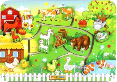 

Развивающая игрушка WoodLand Toys, Лабиринт-пара. Животные-2 / 114102