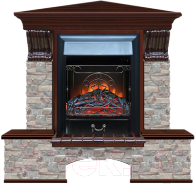 

Каминокомплект Glenrich, Бостон К Majestic Black угловой