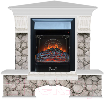 

Каминокомплект Glenrich, Бостон К Majestic Black угловой