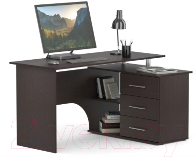 Письменный стол Сокол-Мебель КСТ-09 (правый, венге)