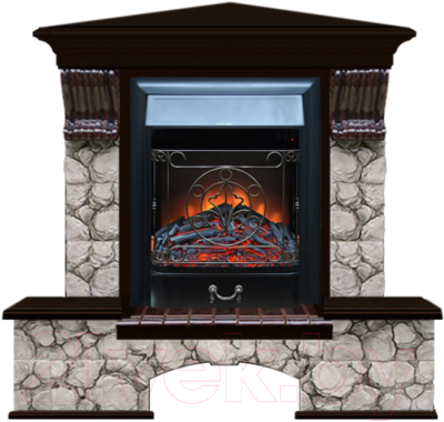 

Каминокомплект Glenrich, Бостон К Majestic Black угловой