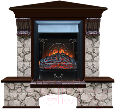 

Каминокомплект Glenrich, Бостон К Majestic Black угловой