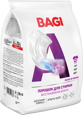 Стиральный порошок Bagi Концентрированный восстановление белого (650г) - 