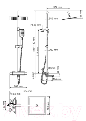 Душевая система Wasserkraft Thermo A29901