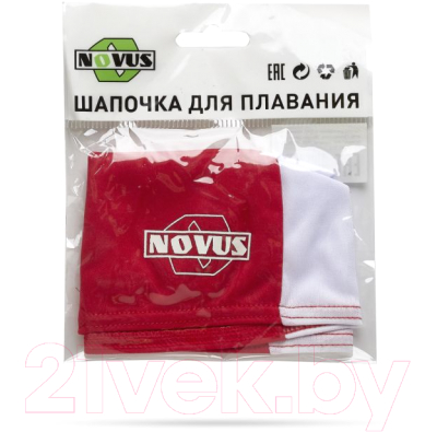 Изображение товара Шапочка для плавания Novus NPC-41 (красный/белый)