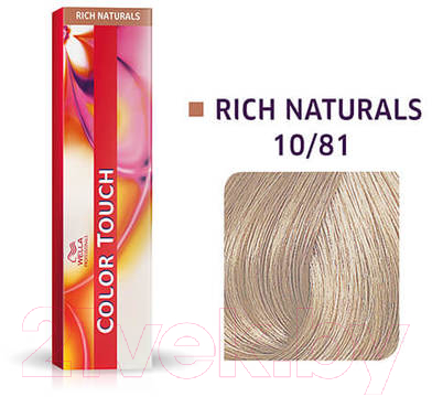Крем-краска для волос Wella Professionals Color Touch 10/81 (60мл, нежный ангел)