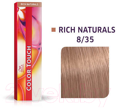 Крем-краска для волос Wella Professionals Color Touch 8/35 (60мл, светлый блонд золотой жемчуг)