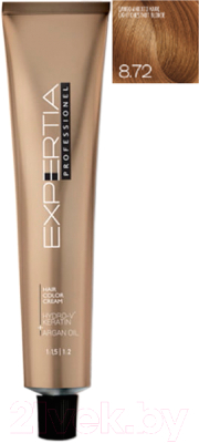 Крем-краска для волос Farcom Expertia Professionel 8.72 (100мл, светло-русый коричнево-фиолетовый)
