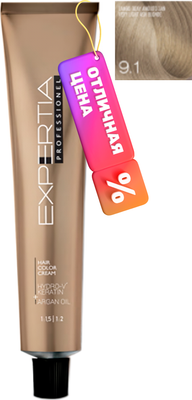 Крем-краска для волос Farcom Expertia Professionel 9.1 (100мл, блондин пепельный) - 