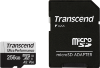 Карта памяти Transcend MicroSDXC 340S 256GB U3 V30 A2 + SD адаптер (TS256GUSD340S) - 
