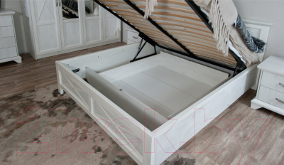 Двуспальная кровать Империал Лорена с ПМ 160x200 (паин белый)