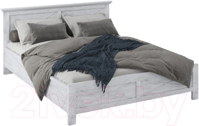 Двуспальная кровать Империал Лорена с ПМ 160x200 (паин белый)