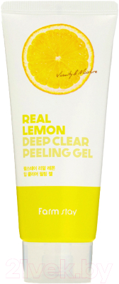 Пилинг для лица FarmStay Real Lemon Deep Clear Peeling Gel (100мл)