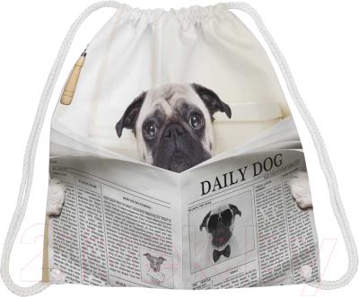 Мешок для обуви JoyArty Собака с газетой / bpa_41936