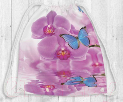 Мешок для обуви JoyArty Бабочка на орхидее / bpa_11023