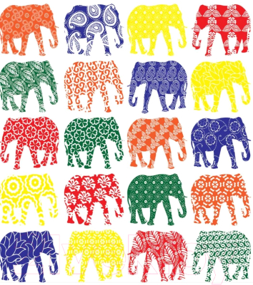 Мешок для обуви JoyArty Узоры для всех слонов / bpa_12616