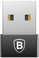 Адаптер Baseus USB А Male to Type-C Female 2.4A / CATJQ-A01 (черный) - 