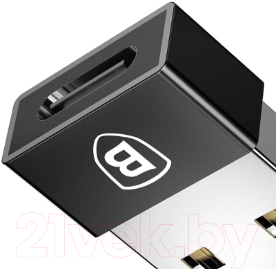Адаптер Baseus USB А Male to Type-C Female 2.4A / CATJQ-A01 (черный)