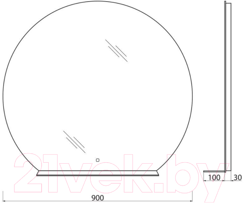 Зеркало BelBagno SPC-RNG-1000-LED-TCH-MENS