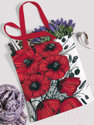 

Сумка-шоппер JoyArty, Багряные маки / bsh_28910
